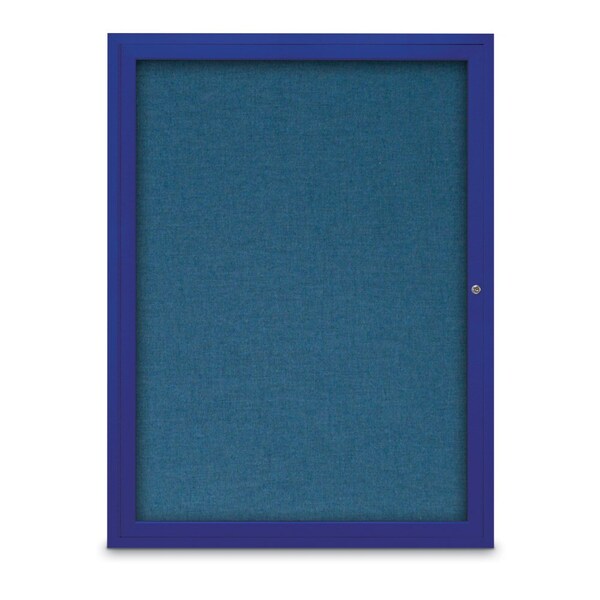 Slim Enclosed Corkboard, 18"x24", Bronze Alum Frame/Buff